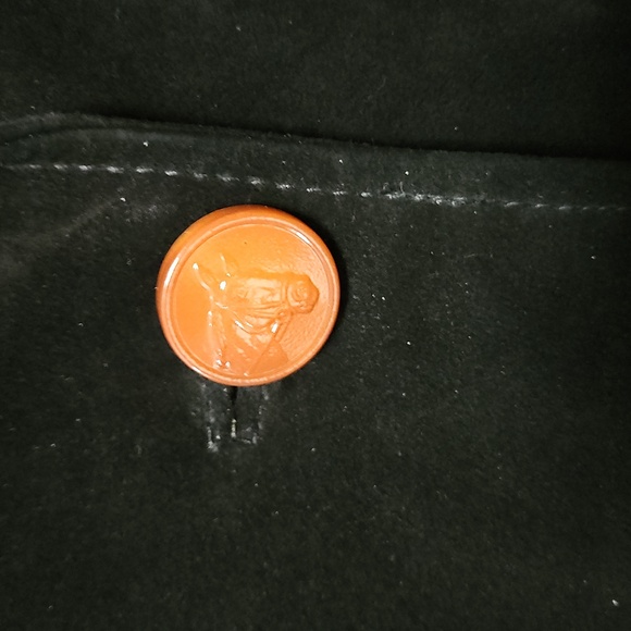 Equestrian Suede Leather Embroidered Jacket Blazer Size Medium Satin Lined Black - Picture 12 of 15